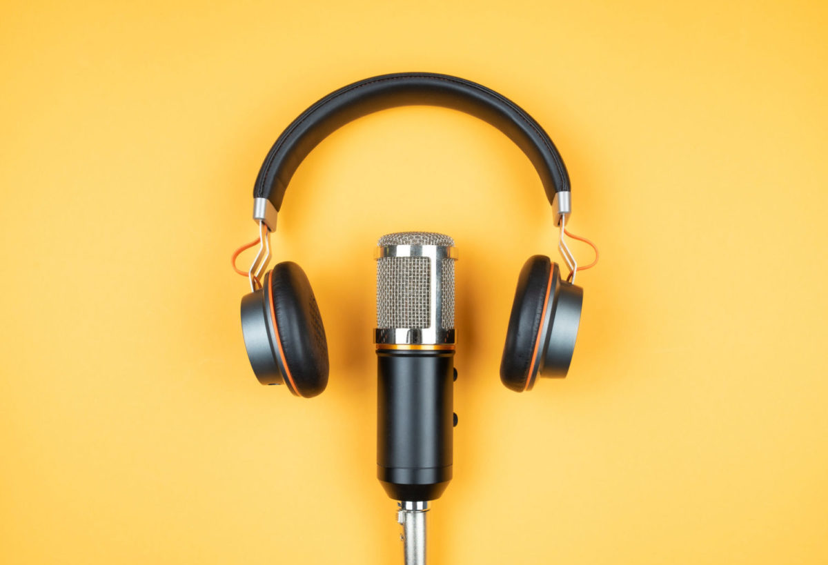 Podcast headset and microphone