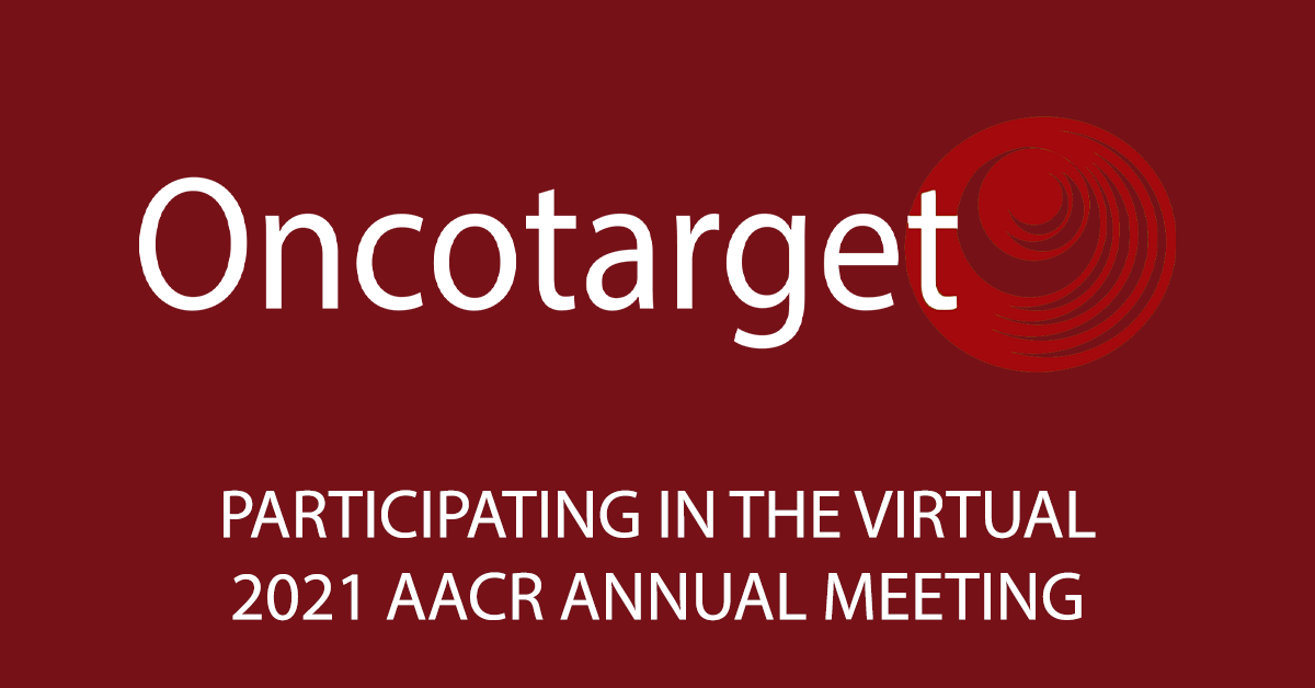 As the world continues to account for COVID-19, this year the American Association for Cancer Research (AACR) Annual Meeting will be a virtual event. Oncotarget, by Impact Journals, is proud to be a participant in the conference on April 10-15 and May 17-21, 2021.