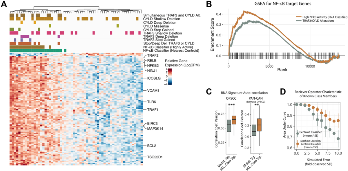 Figure 1: Development of an NF-κB activity related RNA expression classifier.