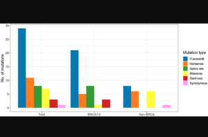 Figure 2: The spectrum of pathogenic variants in the early-onset breast cancer cohort.