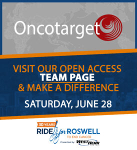 Oncotarget Sponsors Open Access Team in 2025 Ride for Roswell